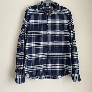 Untuckit mens Delucca plaid button down shirt regular fit size medium
